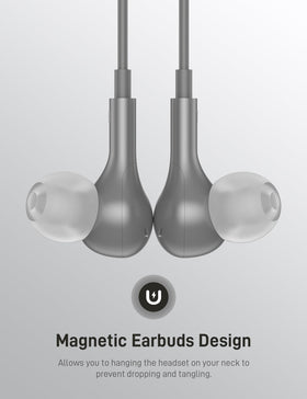 iMangoo hard EVA carrying case open with earbuds inside protecting gear