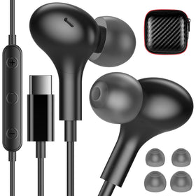 iMangoo front packaging showing earbuds and case, highlights portability