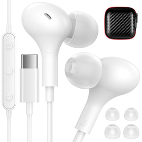 iMangoo front packaging showing earbuds and case for easy storage