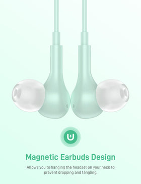 iMangoo hard EVA carrying case open holding earbuds for safe travel storage