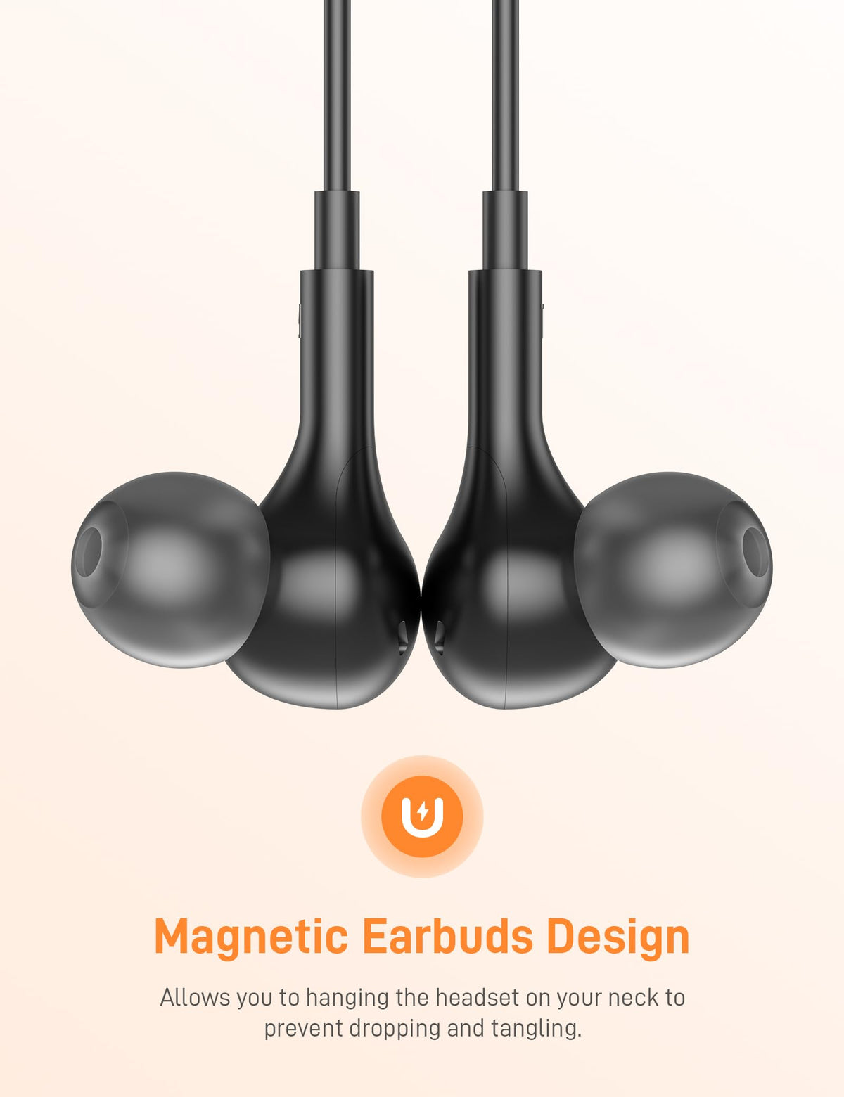 iMangoo hard EVA case open with earbuds inside, protects on the go