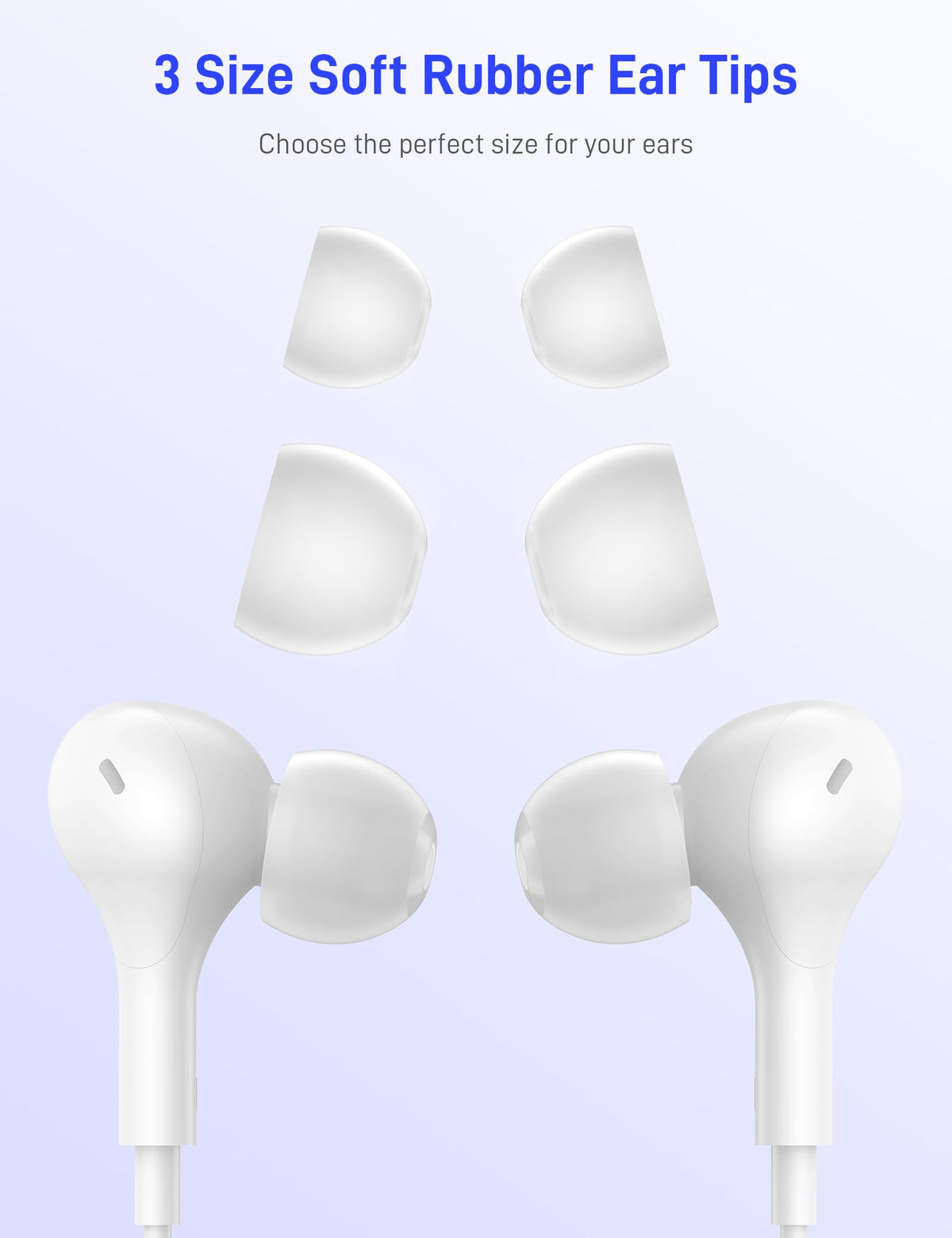 iMangoo earbuds worn by commuter for clear on‑the‑go audio