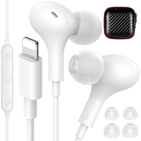 iMangoo lightning-earbuds in a compact case for easy commuting.
