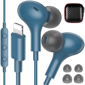 iMangoo Lightning wired earbuds with magnetic neck for secure wear during workouts