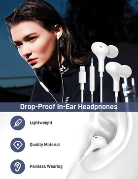 iMangoo three-size ear tips ensure secure fit during workouts.