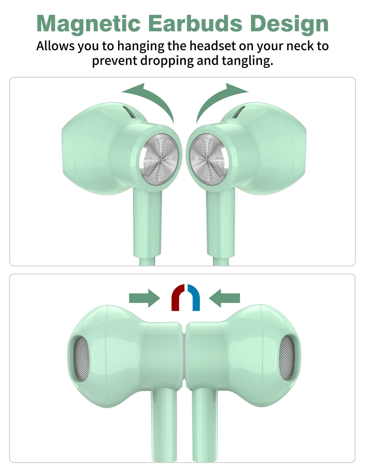 iMangoo earbuds plugged into smartphone delivering direct digital audio