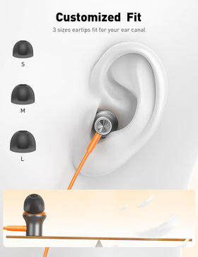 iMangoo USB-C headphones 1.2m cable supports workouts and daily use.