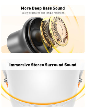 iMangoo USB-C headphones noise-cancelling microphone for clear calls in busy spaces.