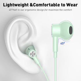 iMangoo USB-C headphones remote control and mic enable hands-free calls on the go