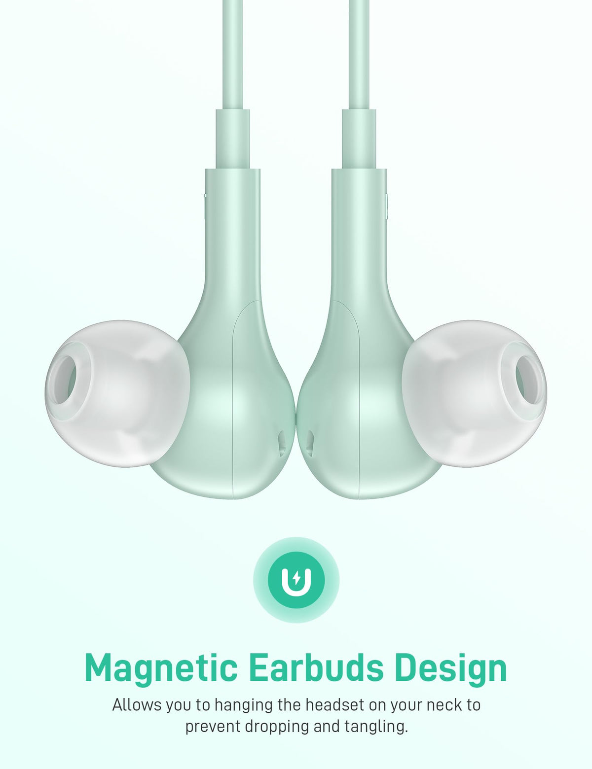 iMangoo wired earphones compatible with iPhone models 7 to 14 via Lightning port
