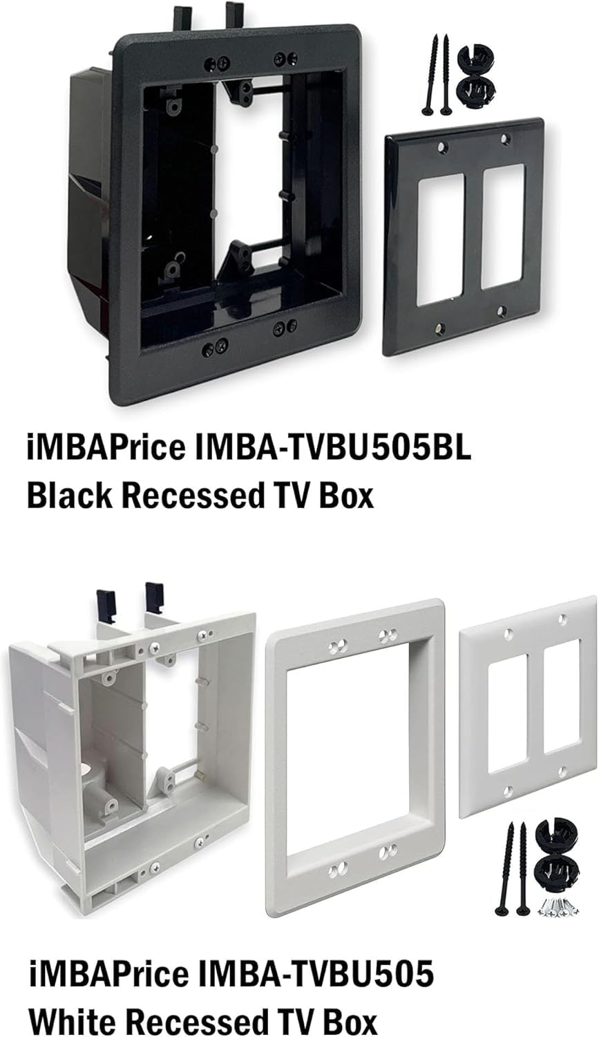 iMBAPrice cable-management image demonstrates hiding HDMI, Ethernet, and coax cables.