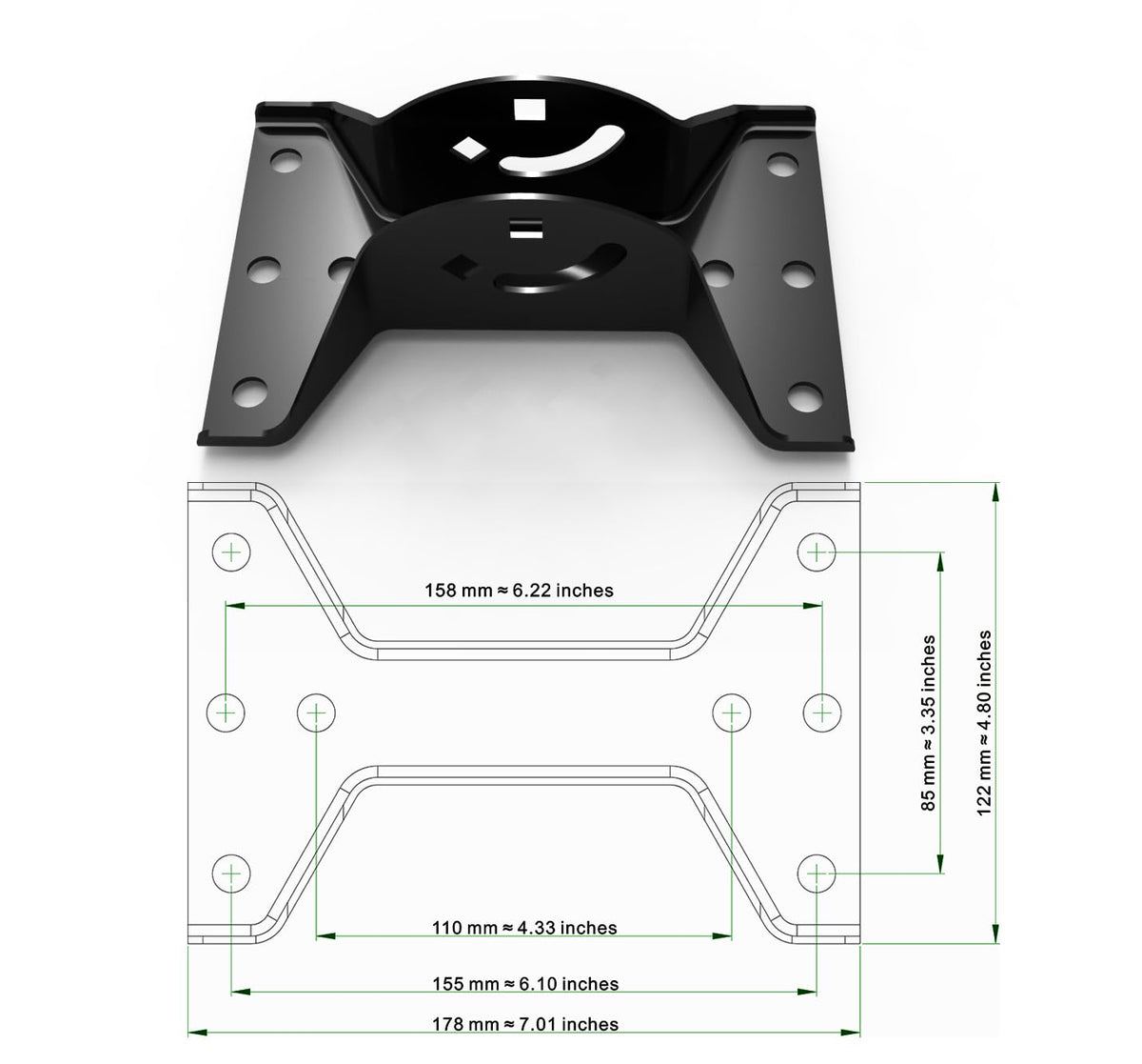 imbesel scale comparison with ruler illustrating compact 33¼ inch arm