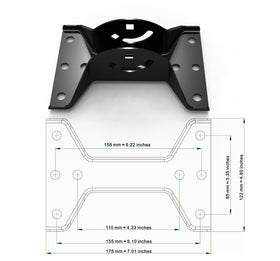 imbesel scale comparison with ruler illustrating compact 33¼ inch arm