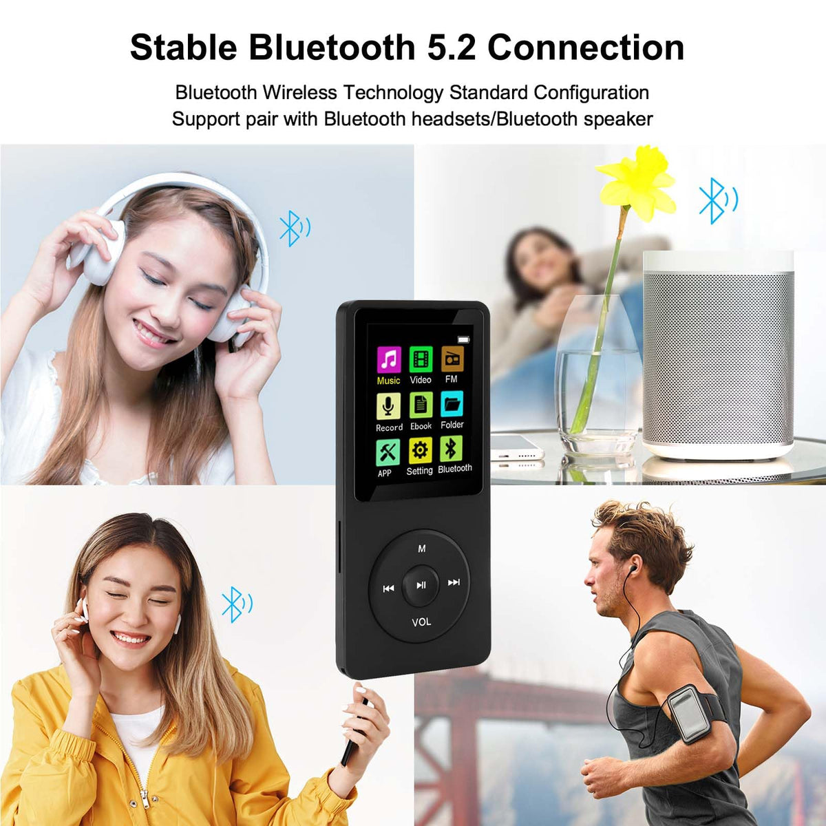 imkavery 128GB MP3 player FM radio feature for live music moments