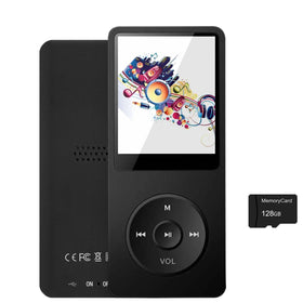 imkavery 128GB MP3 player front view showing compact design for on-the-go listening