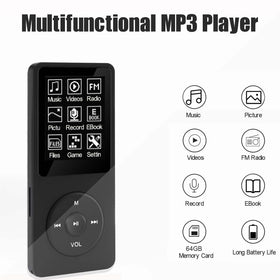 imkavery 64GB MP3 Player portable design fits small bags for travel.