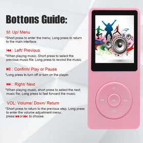 imkavery compact mp3 player portable design shown fits easily in a pocket.