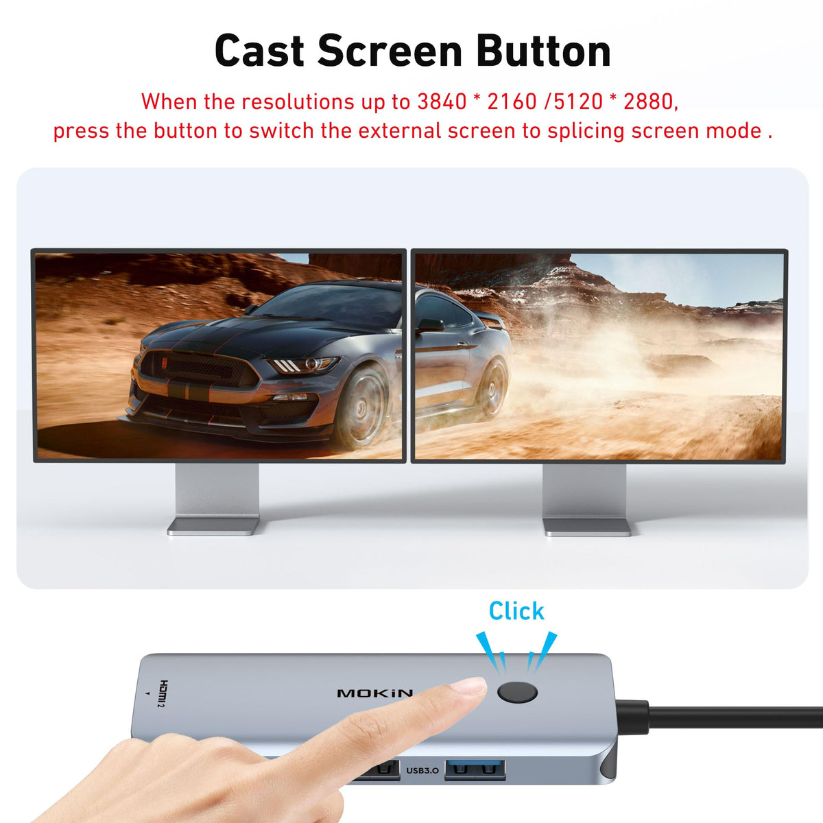imokin 4K HDMI output enables crisp presentations and media
