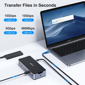 imokin 8K USB-C docking station compact desk friendly design for organization