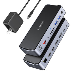 imokin 8K USB-C docking station front view with multiple ports for productivity
