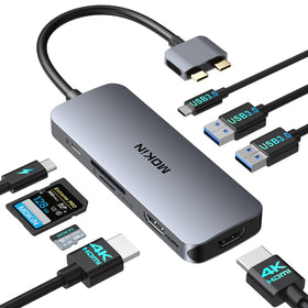imokin front view of docking station showing compact profile and expanded connectivity