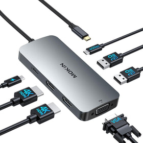 imokin USB C Docking Station for dual monitor setup with two HDMI ports for multitasking