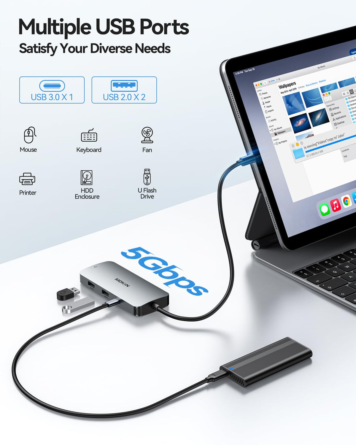 imokin USB C Docking Station multiport hub for versatile workspaces