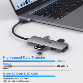 imokin three USB3.0 ports with external drive connected enabling fast 5Gbps transfers