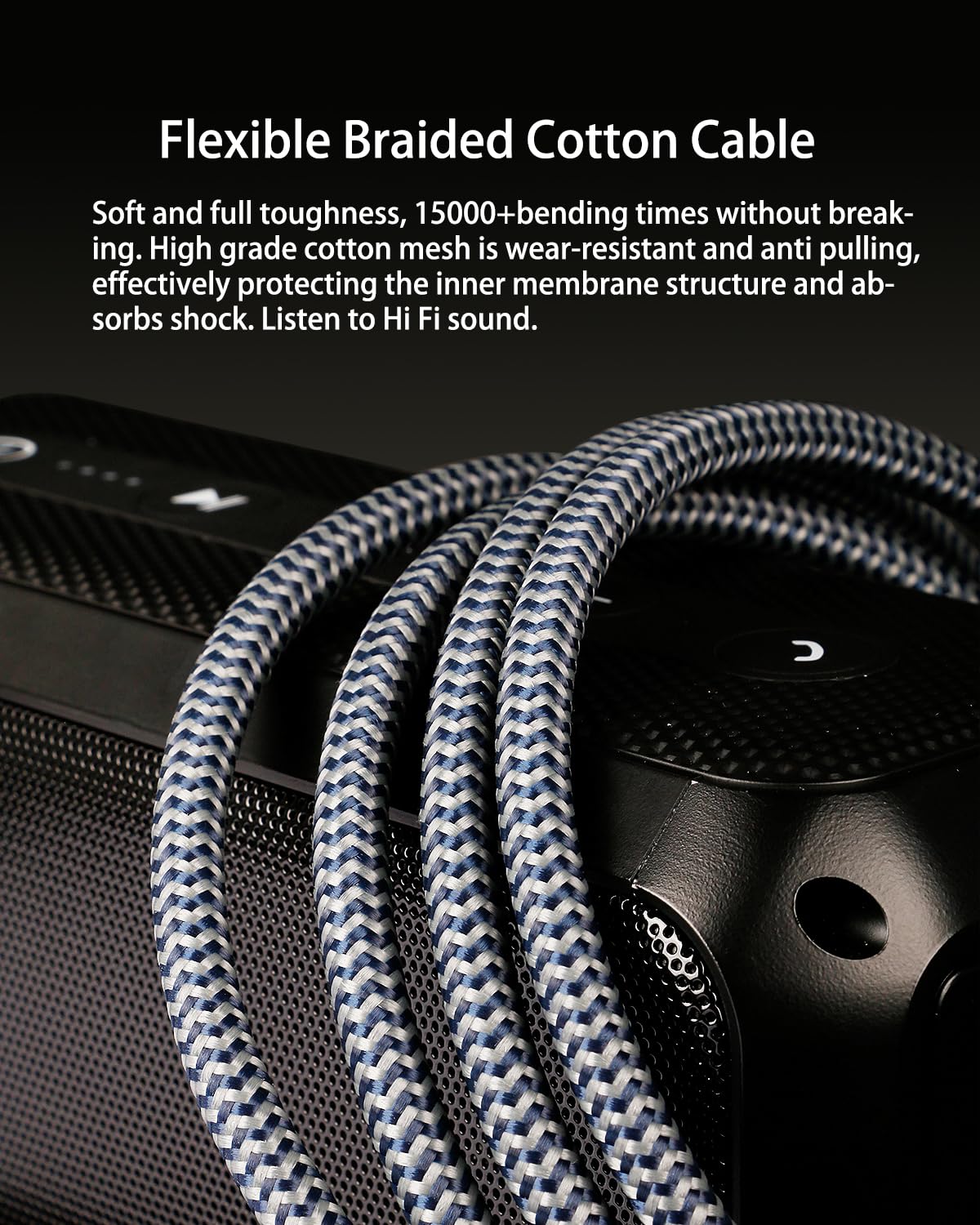 Impeto cable connecting turntable to amplifier for clear analog sound