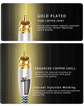Impetto premium cable with cotton braided cover reduces interference and adds a premium finish.