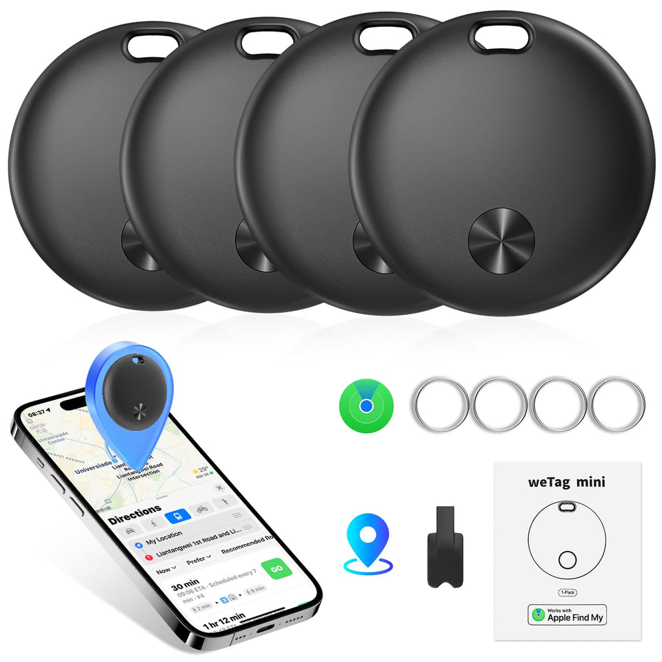 IMSVEPR Tracker Tags 4-Pack on a clean surface for keys and bags