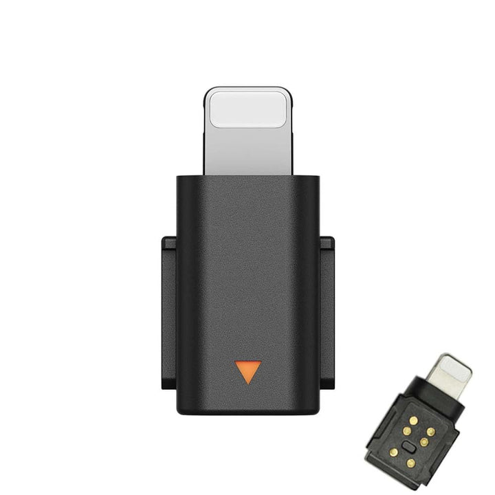 iMusk adapter front view showing compact design and reliable fit