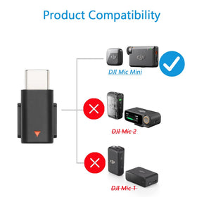 iMusk USB-C adapter keeps microphone connection stable during shoots.