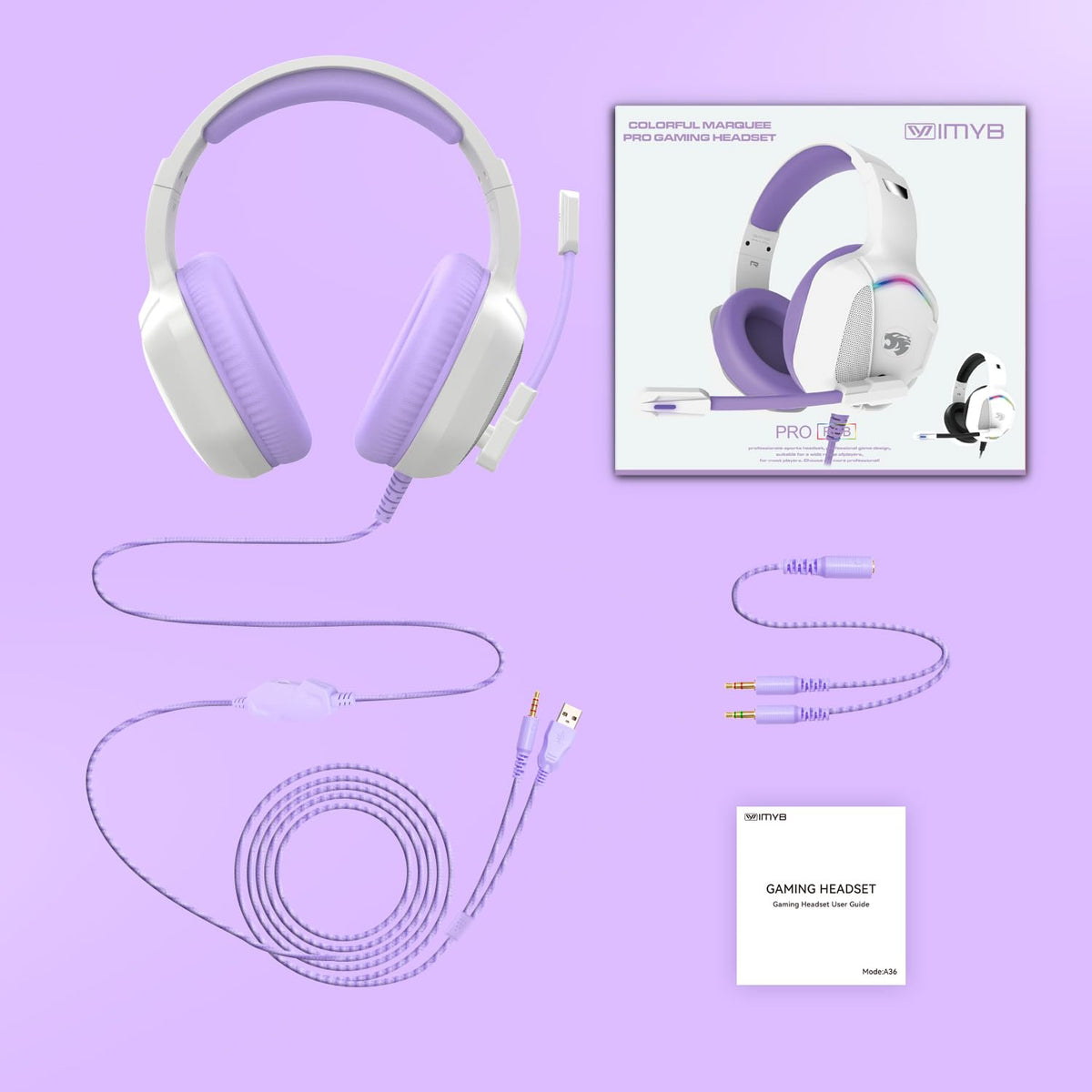 IMYB gaming headset worn during gameplay on console and PC.
