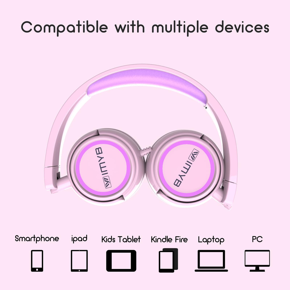 IMYB 85dB-limited headphones protect young ears during classes