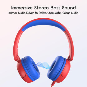 IMYB kids headphones with 85dB volume limit for safer listening during lessons