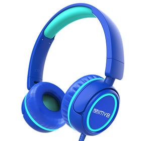 IMYB Kids Headphones folded for compact travel and easy storage