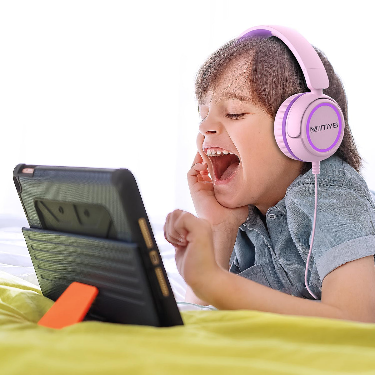 IMYB Kids Headphones with tangle-free cord for easier daily use