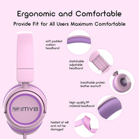 IMYB Headphones with universal 3.5mm jack for many devices