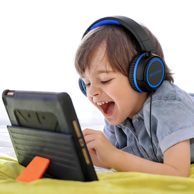 IMYB V1 kids headphones with adjustable headband for growing children.