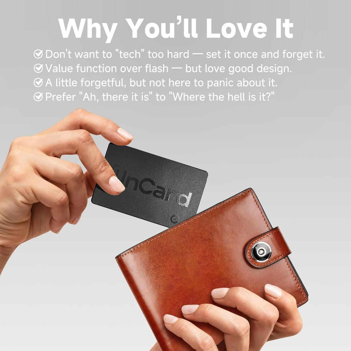 InCard Wallet Tracker integrates Find My and Find Hub for seamless cross platform tracking.