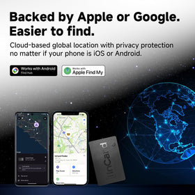 InCard Wallet Tracker IP68 waterproof rating protects against dust and immersion.