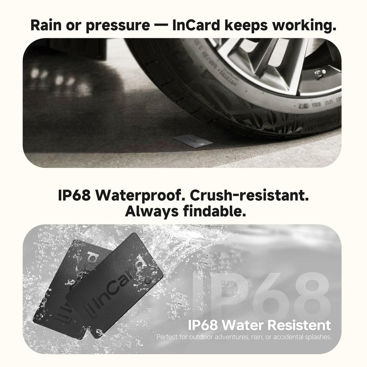 InCard Wallet Tracker shareable location helps friends and family.