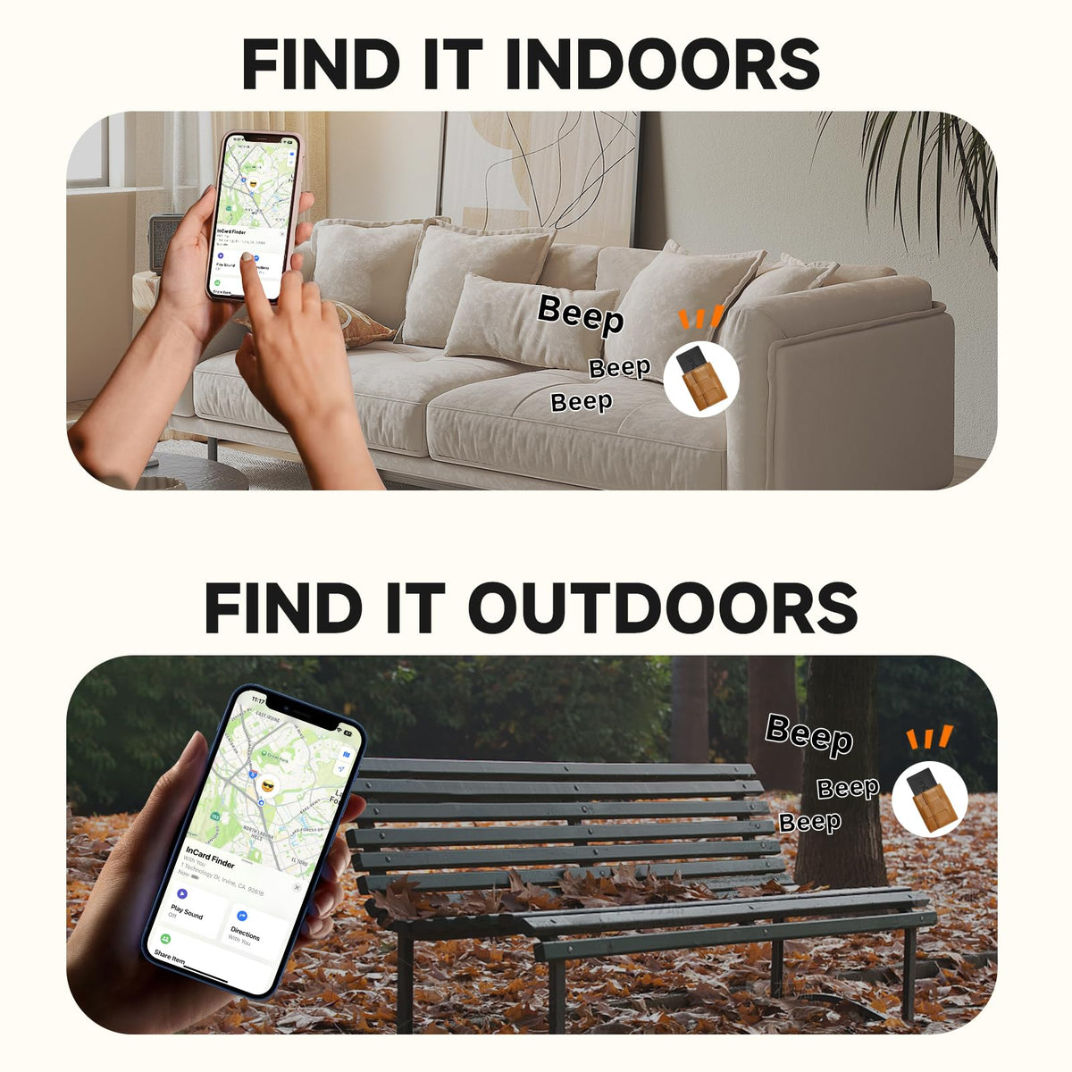 InCard Wallet Tracker requires no app and uses native tracking on phones.