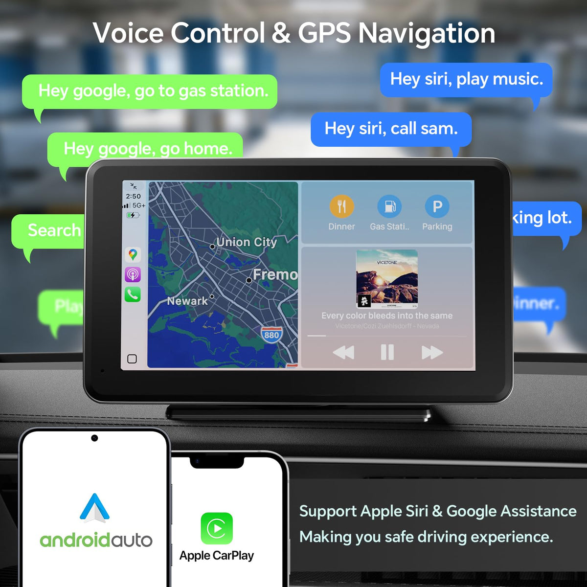 Inceriumary touchscreen displaying maps for easier route guidance