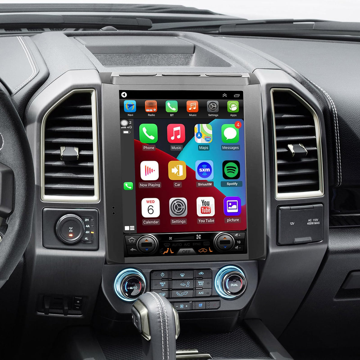Incifum F-150 upgrade with 12.1-inch QLED screen for vivid dash visuals