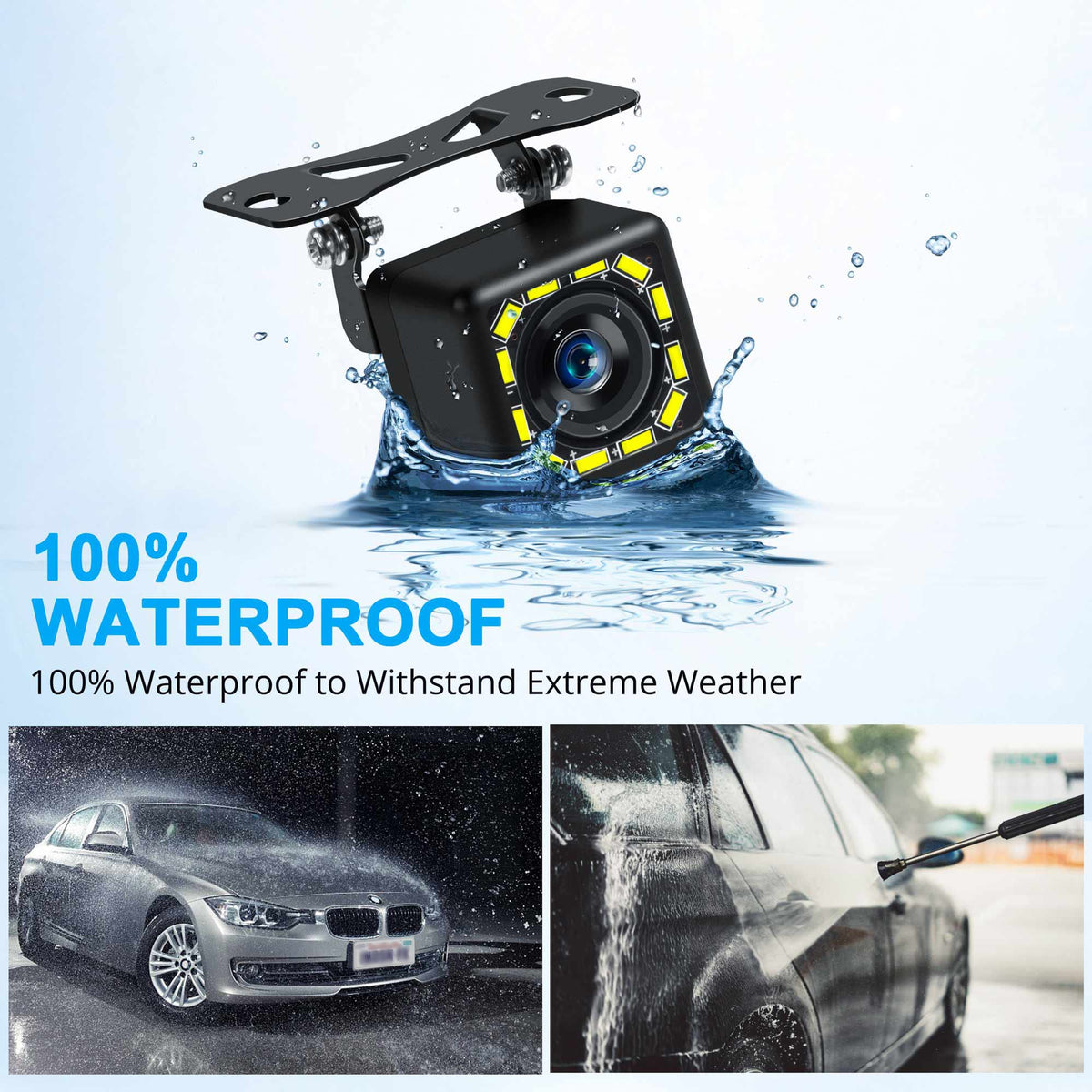INCLAKE 140° adjustable view for optimal parking angles