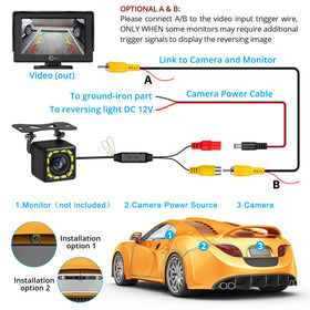 INCLAKE 2-in-1 installation fits license plate frame or bumper