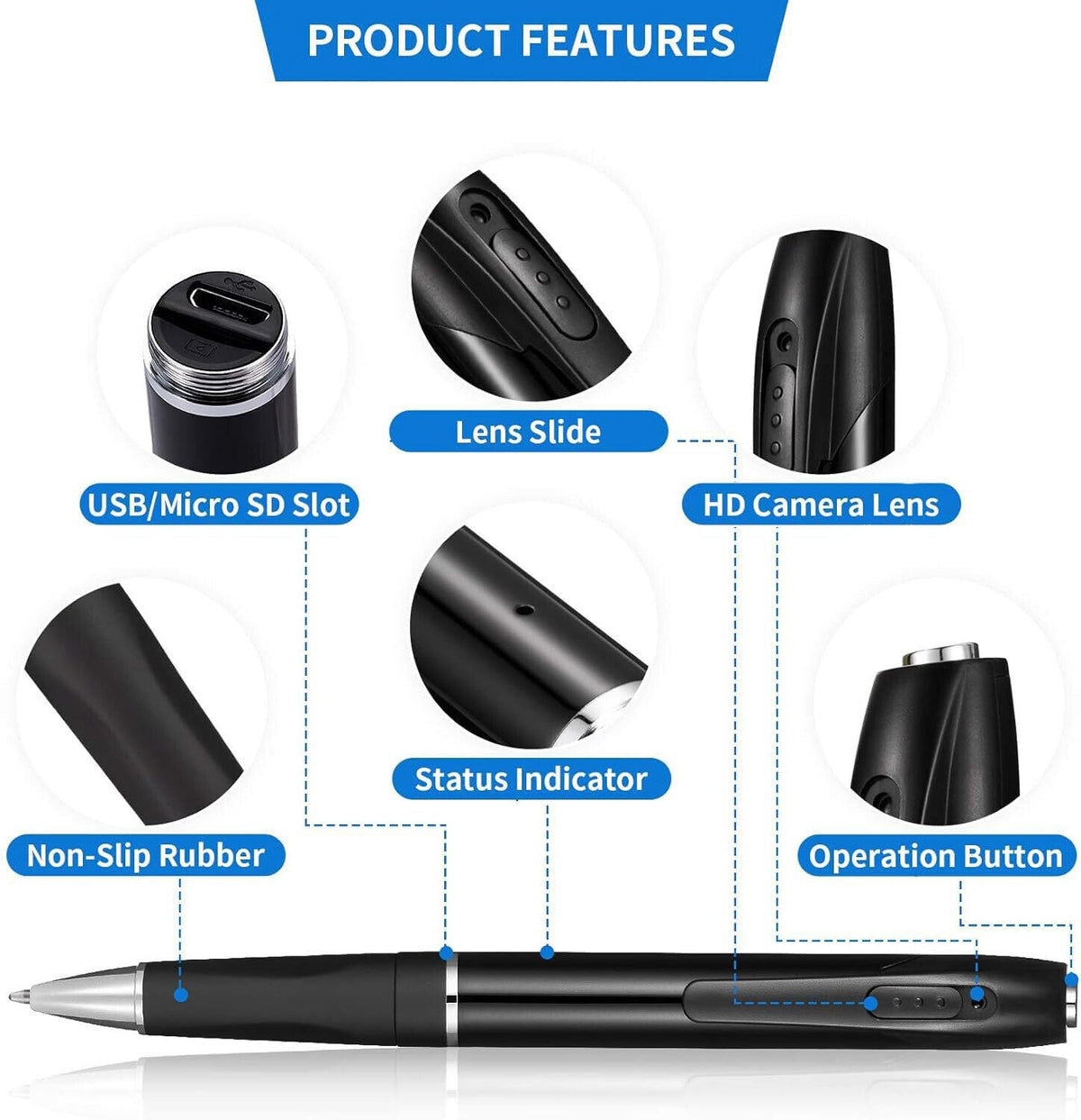 InCliick microSD slot and card showing included storage and easy access