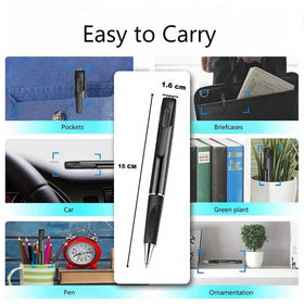 InCliick pen next to smartphone showing compact scale and portability